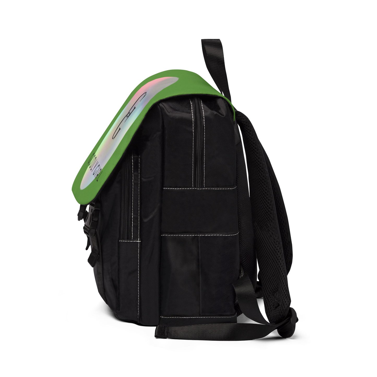 Green Casual Shoulder Backpack