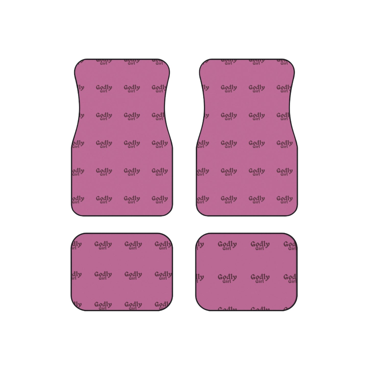 Stylish Pink Car Mats Set of 4