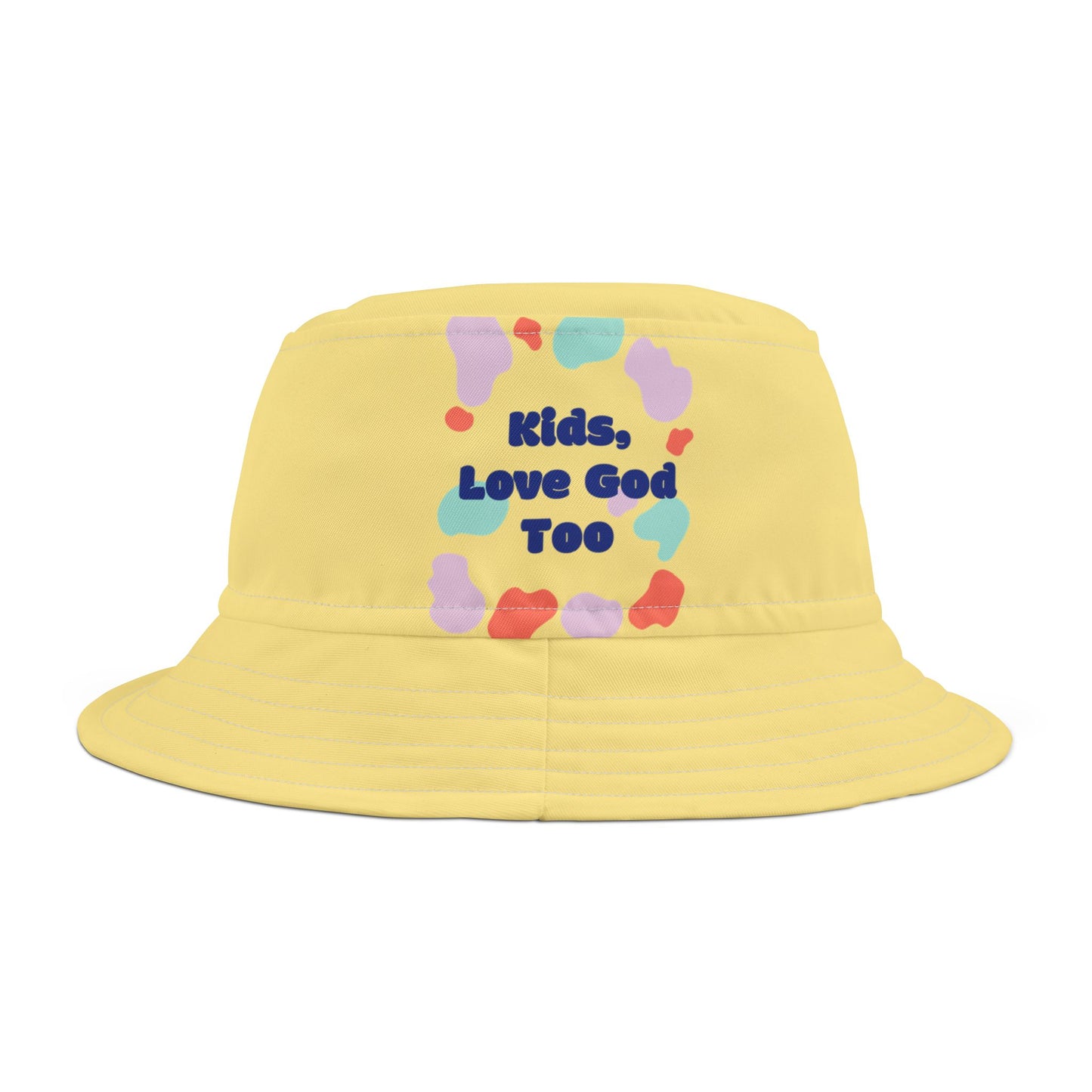 Kids' Bucket Hat - "Kids, Love God Too"