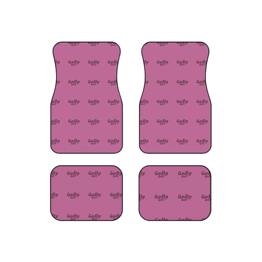 Stylish Pink Car Mats Set of 4