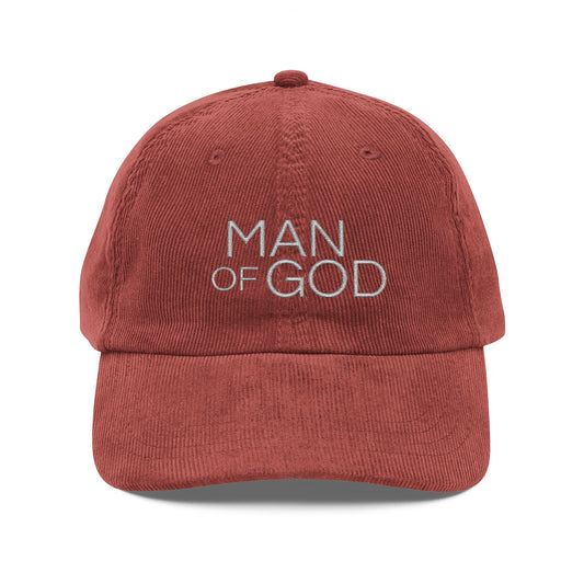 Vintage Corduroy Cap - 'Man of God'