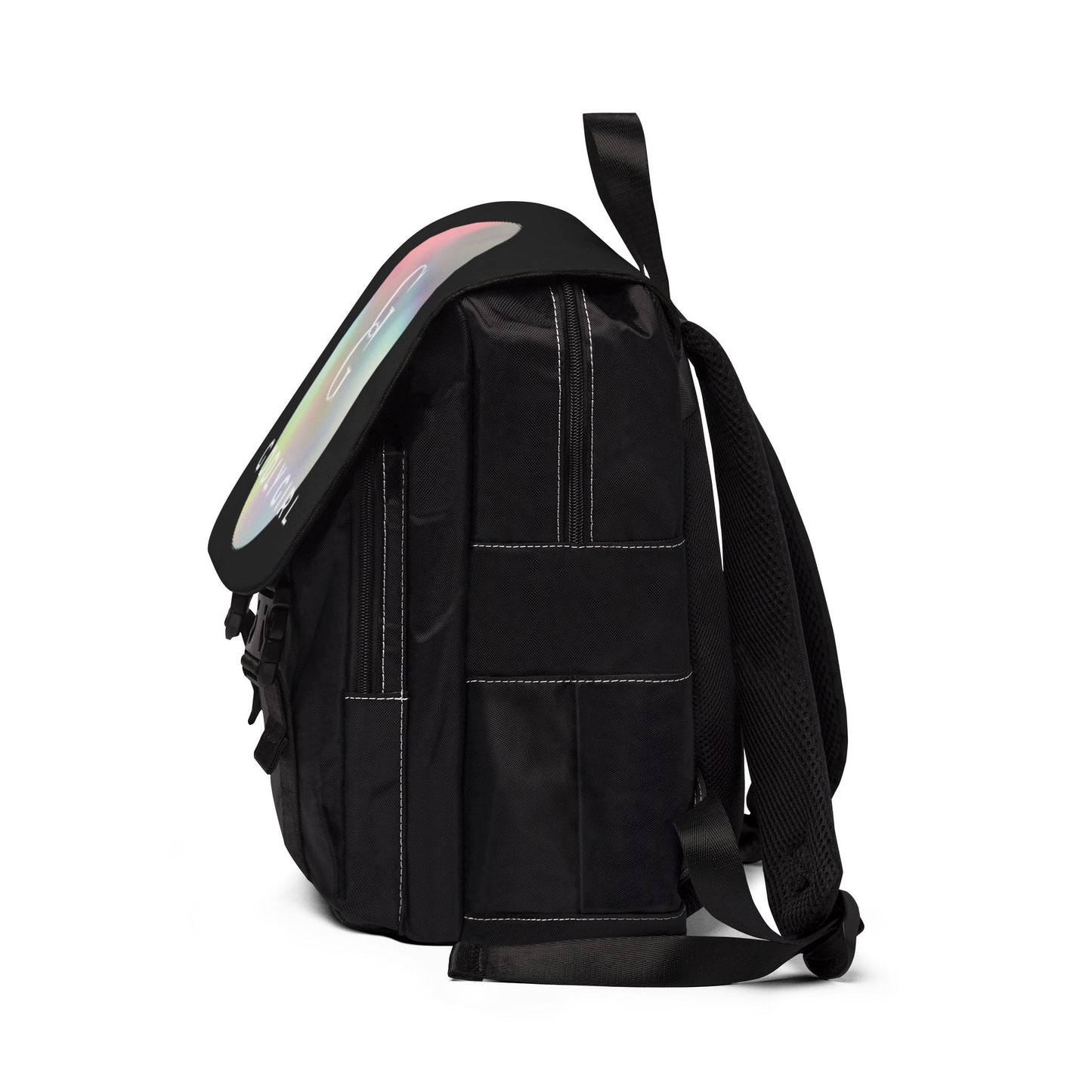 Black Casual Shoulder Backpack