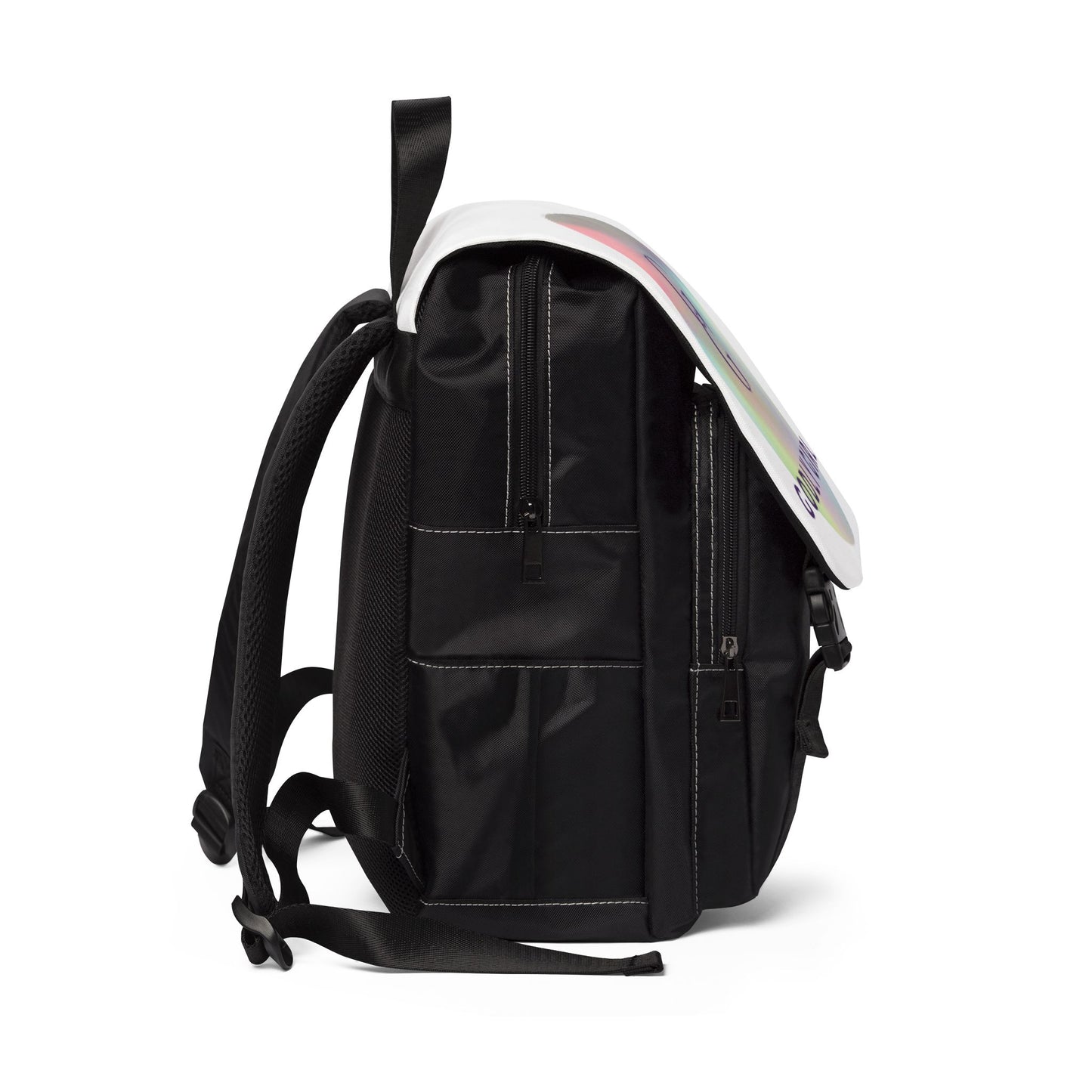 White Casual Shoulder Backpack