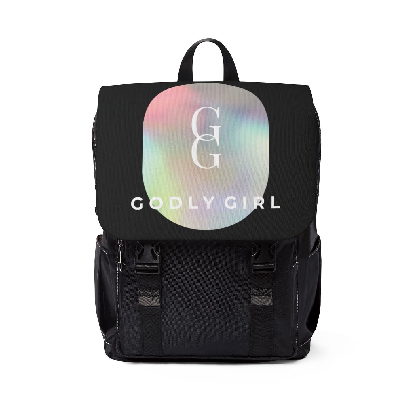 Black Casual Shoulder Backpack